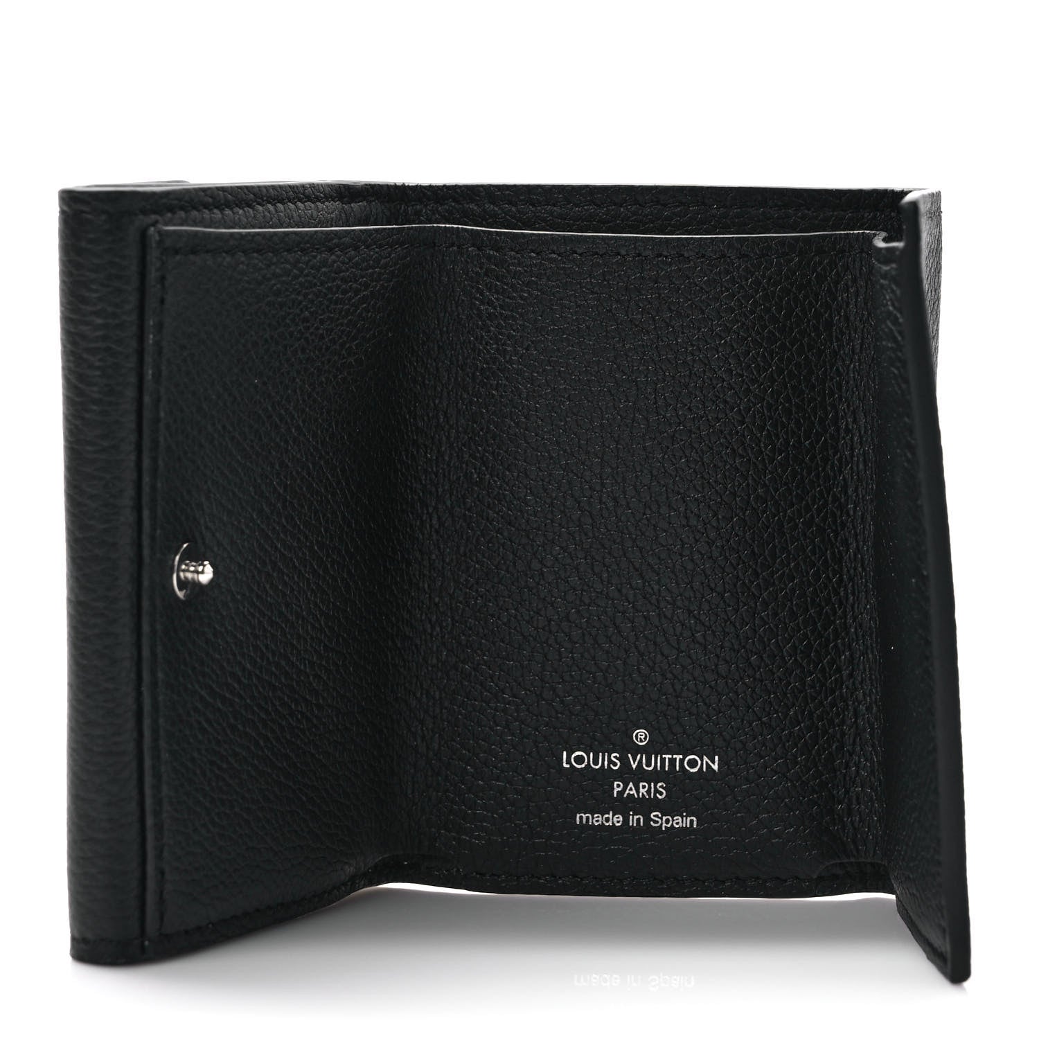 Louis Vuitton Calfskin Lockmini Wallet Black 5 of 8