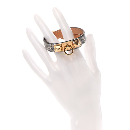 Hermes Lizard Rivale Double Tour Bracelet T2 Ombre 2 of 9