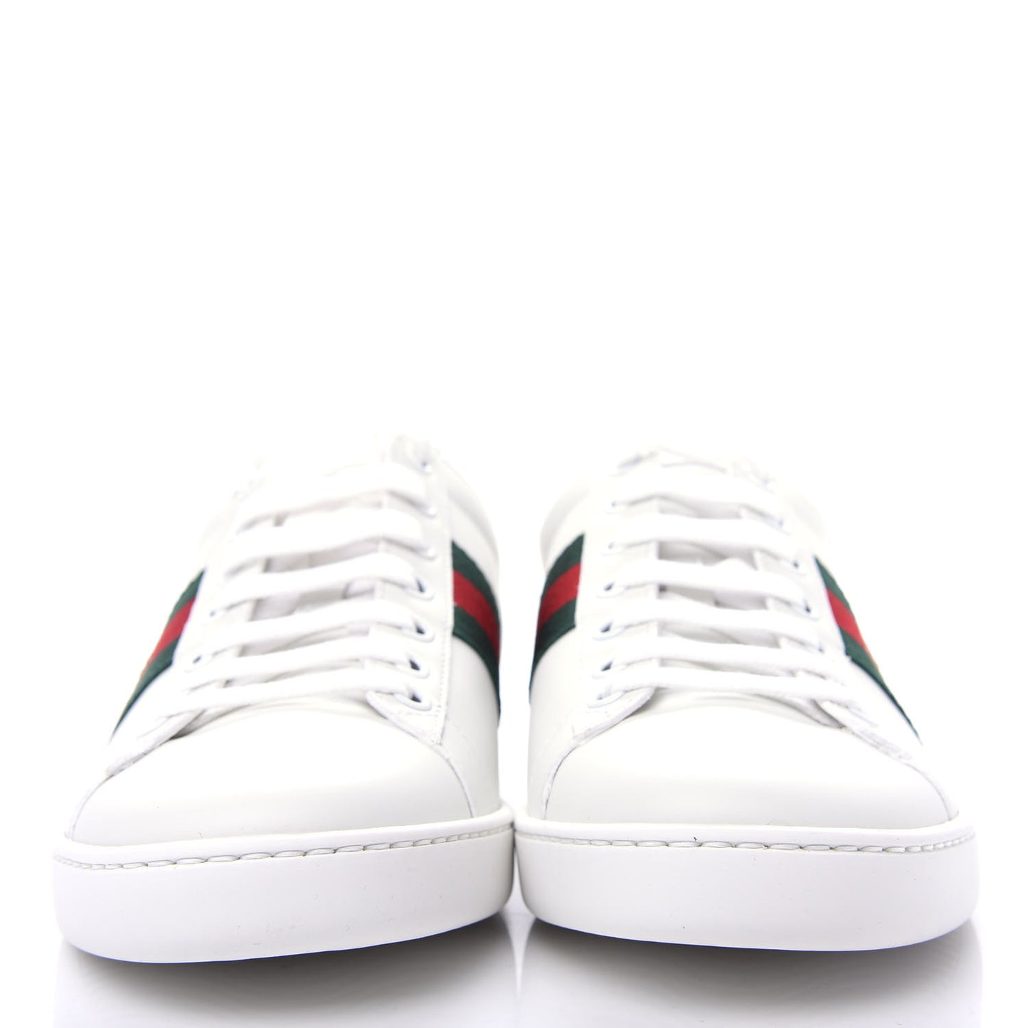Calfskin Ayers Bee Embroidered Womens Ace Sneakers 37.5 White Green