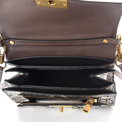Givenchy Elaphe Goatskin Small GV3 Shoulder Bag Brown Natural 7 of 8