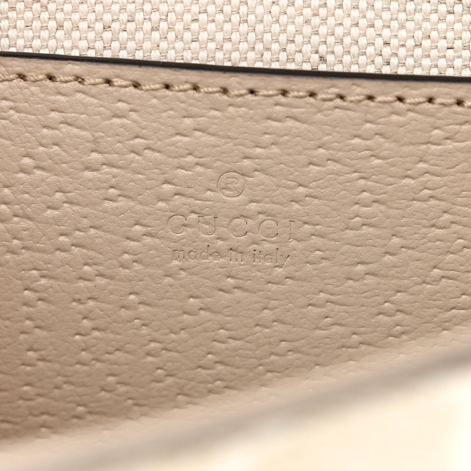 Gucci GG Supreme Monogram Textured Dollar Calfskin Web Mini Ophidia Envelope Shoulder Bag Beige Mystic White Oatmeal 6 of 11