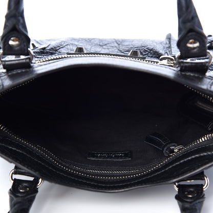 Balenciaga Agneau Classic Silver Hardware Mini City Black 5 of 8