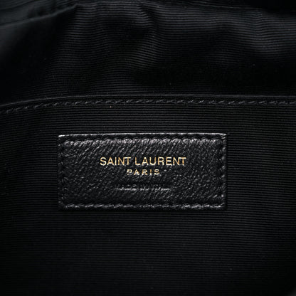 Saint Laurent Raffia Canvas Monogram Lou Camera Bag Beige Black 6 of 10