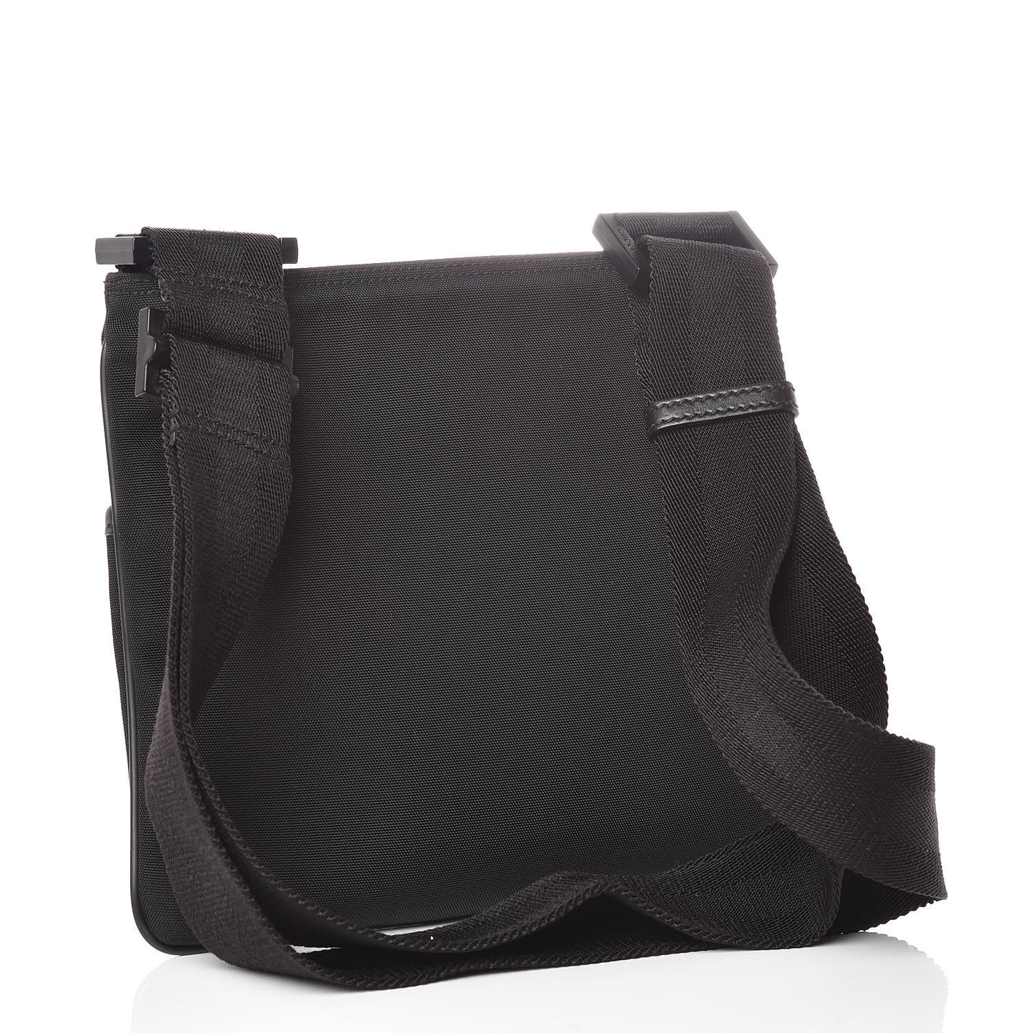 Nylon Web Interlocking G Messenger Bag Black