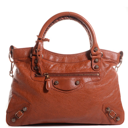 Balenciaga Agneau Giant 12 Rose Gold Hardware Town Orange Brûlée 1 of 12