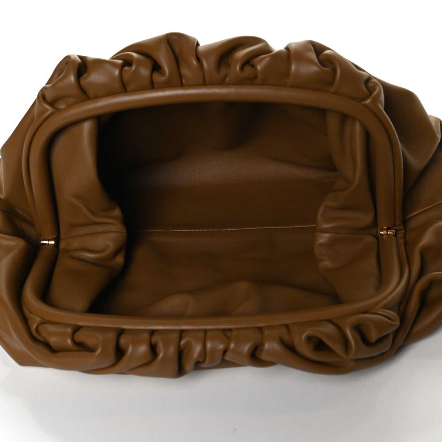 Smooth Butter Calf The Pouch Oversized Clutch Camello