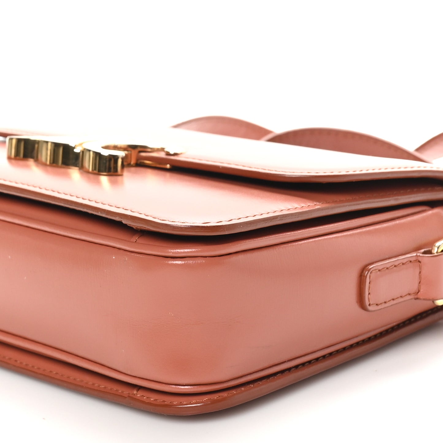 Shiny Calfskin Teen Triomphe Terracotta