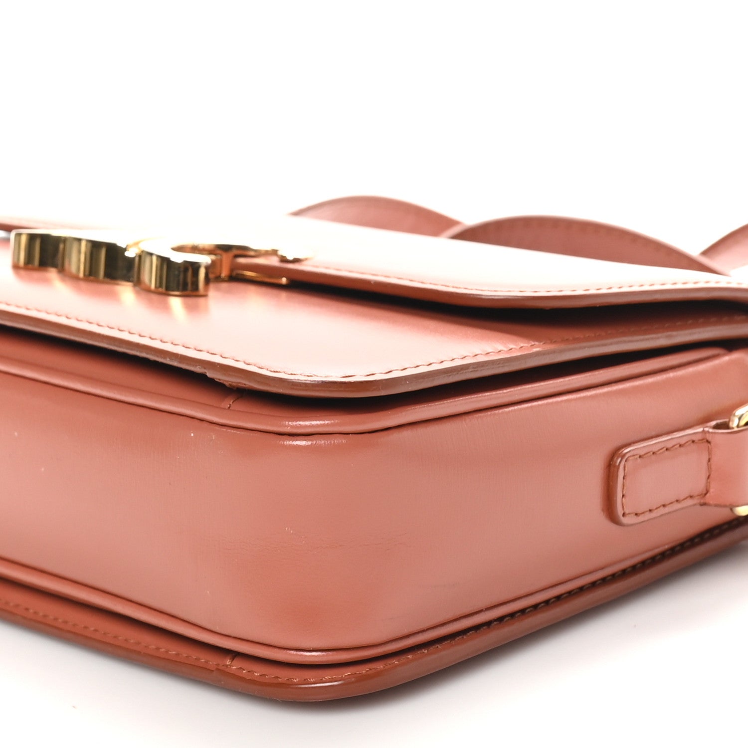 Celine Shiny Calfskin Teen Triomphe Terracotta 9 of 9