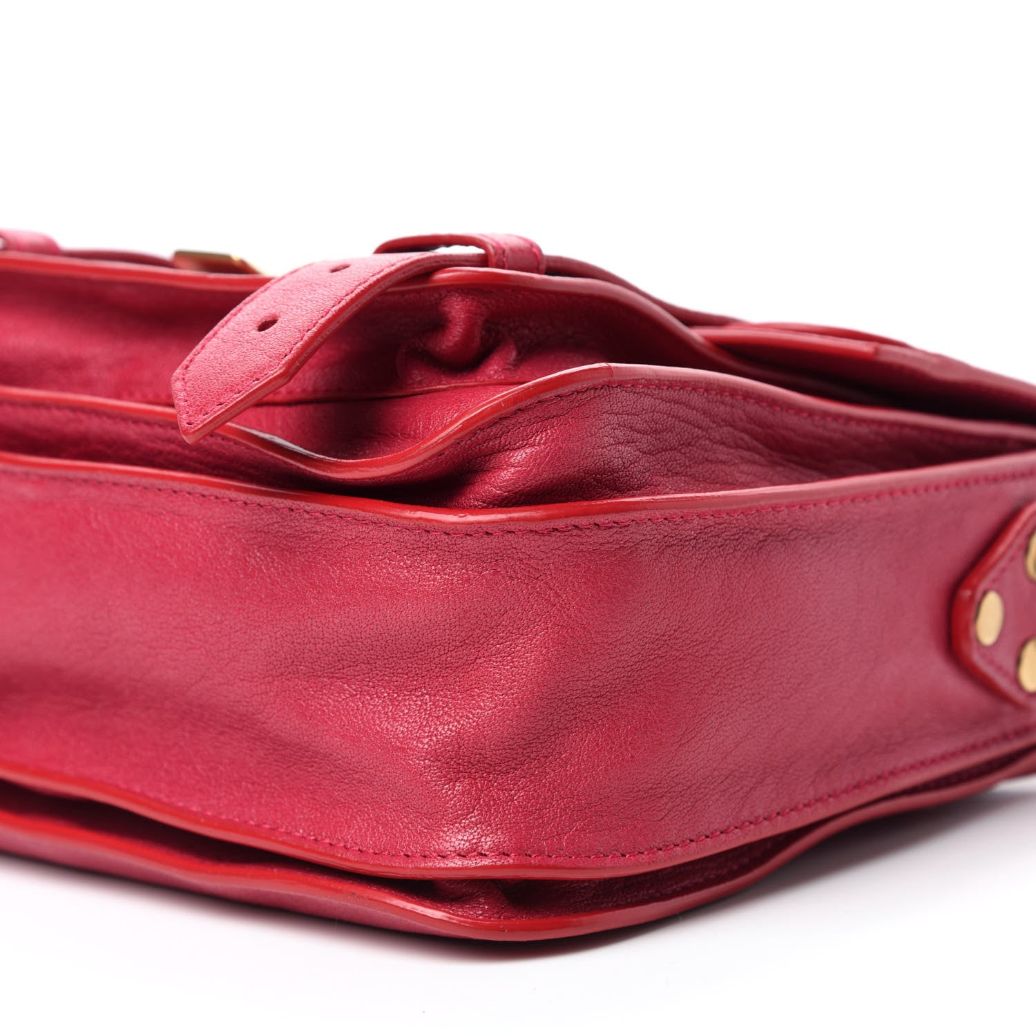 Proenza Schouler Lambskin PS1 Mini Pouch Messenger Bag Raspberry 7 of 11