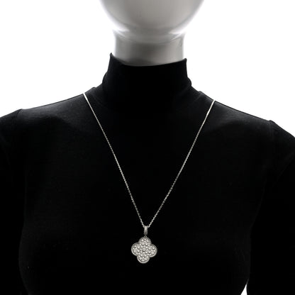 Van Cleef & Arpels 18K White Gold Diamond Magic Alhambra Long Necklace 3 of 10