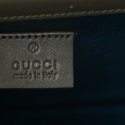 Gucci Velvet Moon Calfskin Crystal GG Monogram Small Dionysus Shoulder Bag Dark Olive Rose Gold 5 of 11