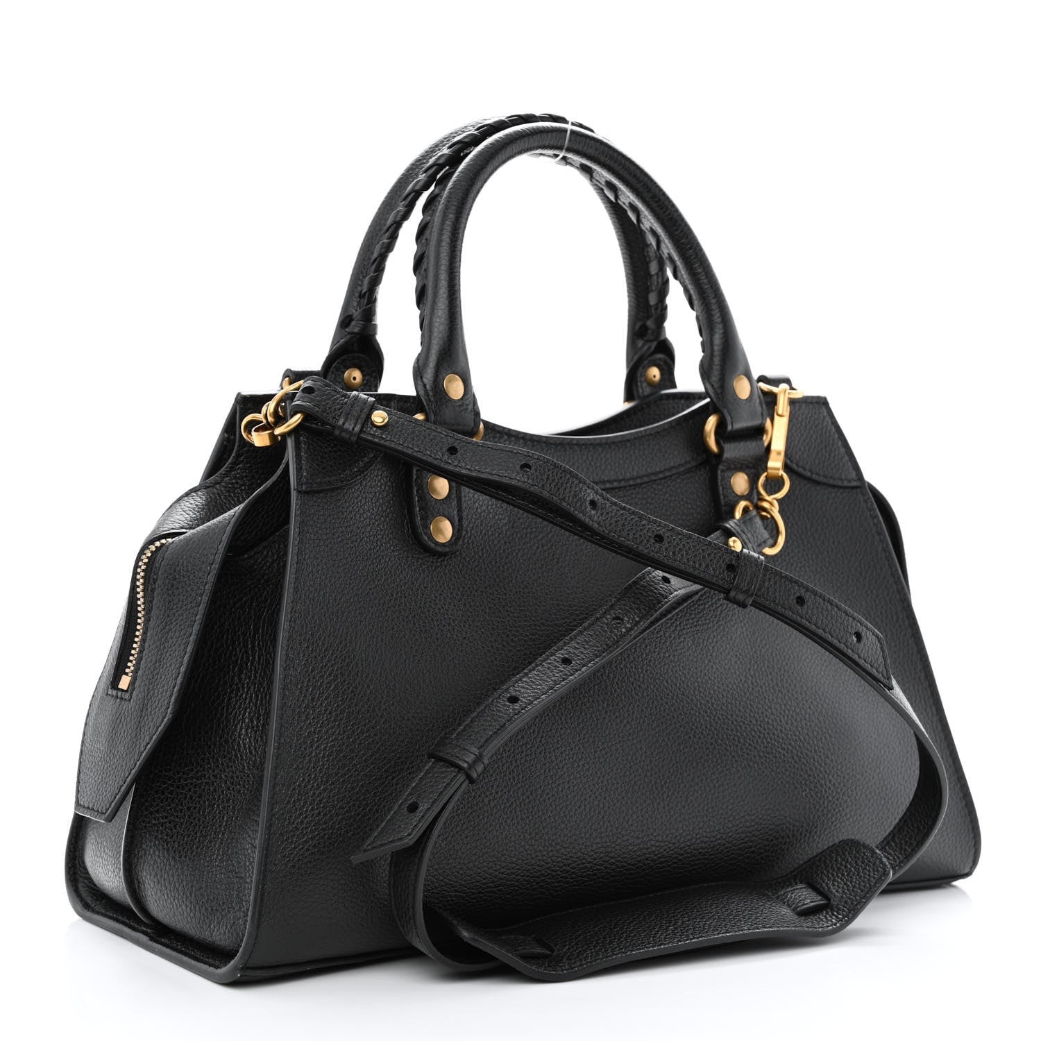 Balenciaga Grained Calfskin Neo Classic Gold Hardware S City Black 3 of 10