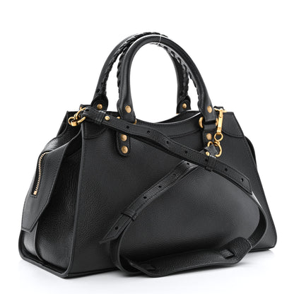 Balenciaga Grained Calfskin Neo Classic Gold Hardware S City Black 3 of 10