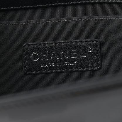 Chanel Patent Calfskin Quilted Medium Plexiglass Boy Flap Black 5 of 13