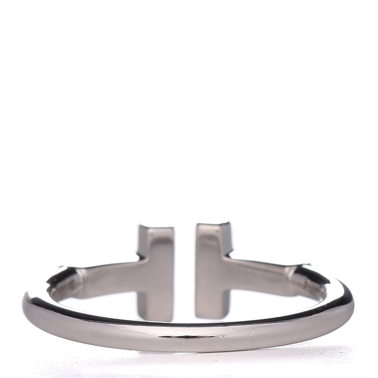 18K White Gold T Wire Ring 48 4.5