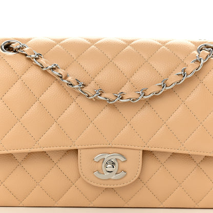 Chanel Caviar Quilted Medium Double Flap Beige 7 of 10