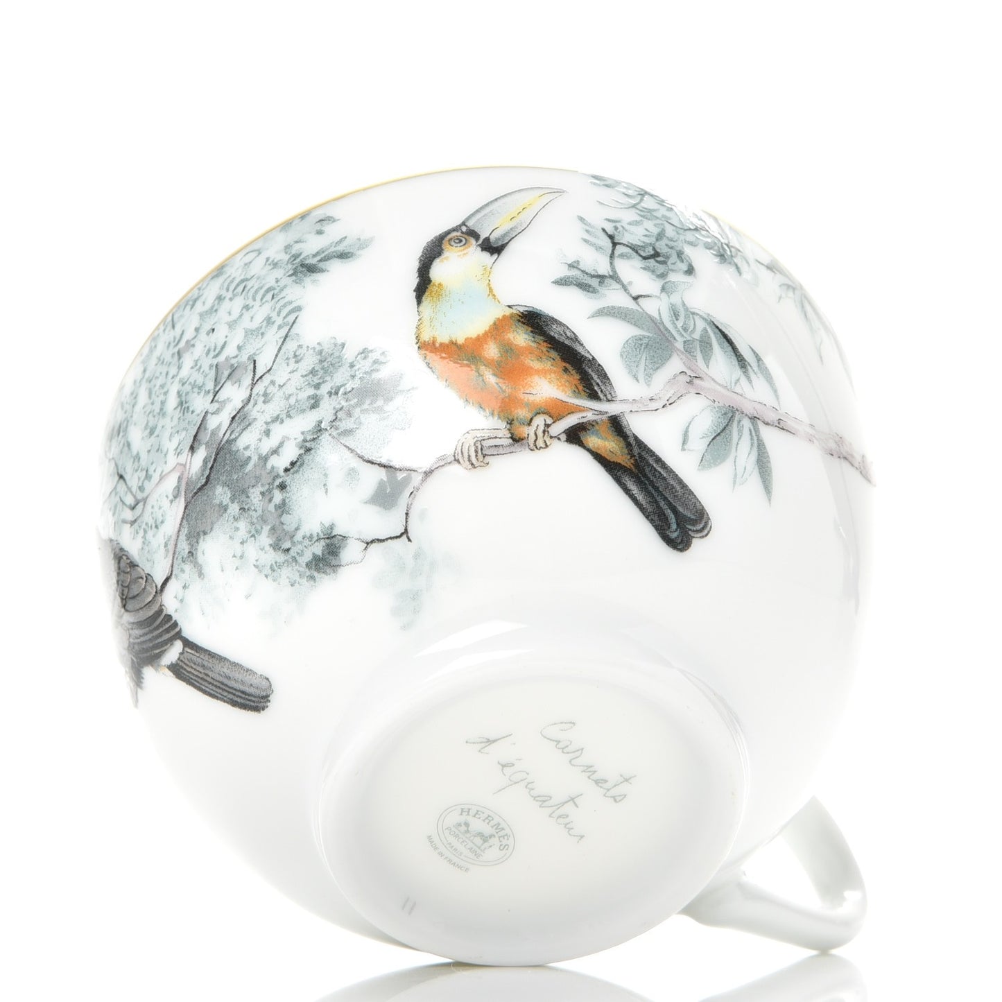 Porcelain Carnets d'Equateur Tea Cup and Saucer