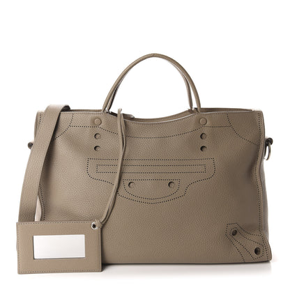 Balenciaga Veau Grana Perforated Blackout Hardware City Gris Cendre 1 of 9