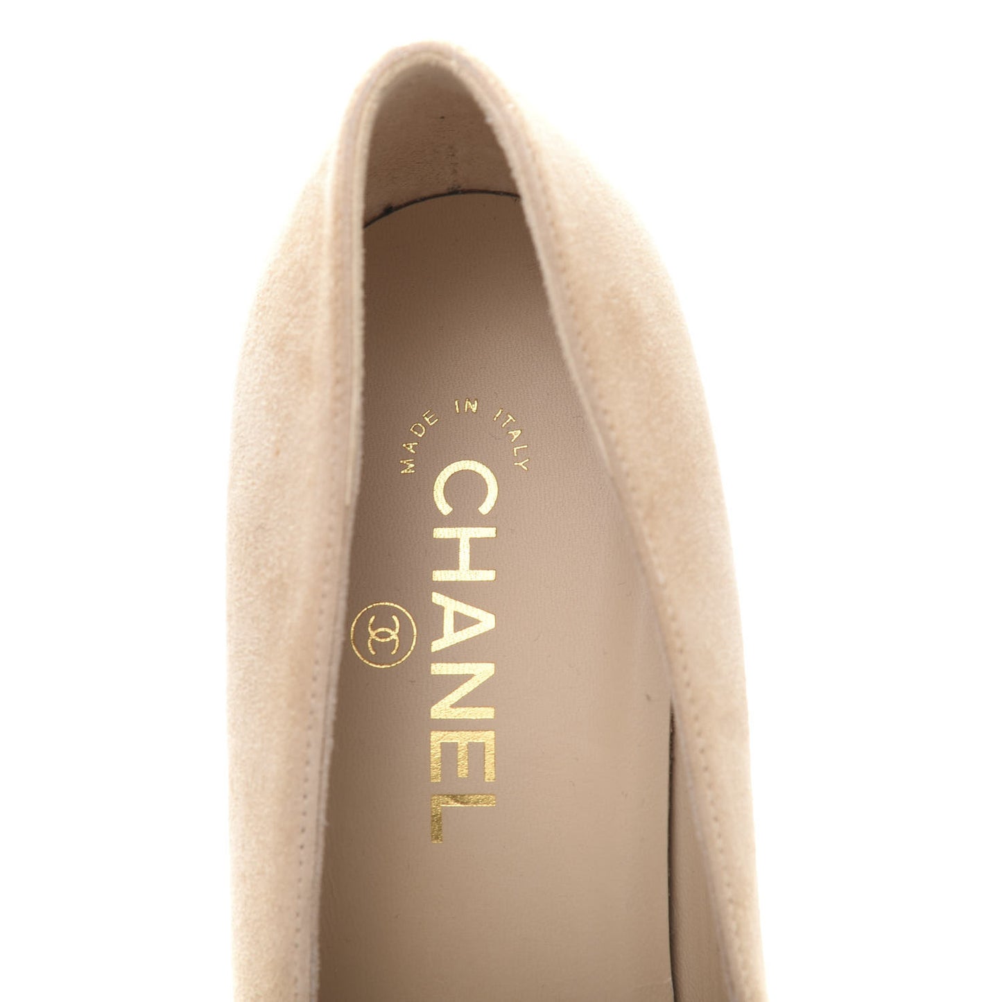 Suede Satin Cap Toe Low Heel Pumps 41 Beige Black