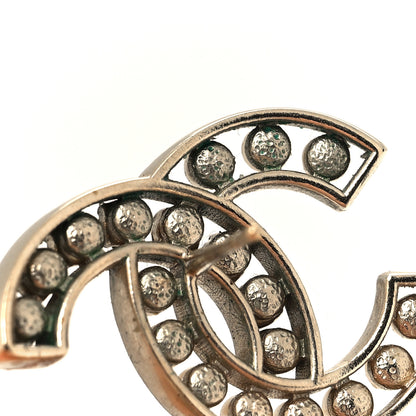 Chanel Crystal Pearl CC Earrings Gold 5 of 5