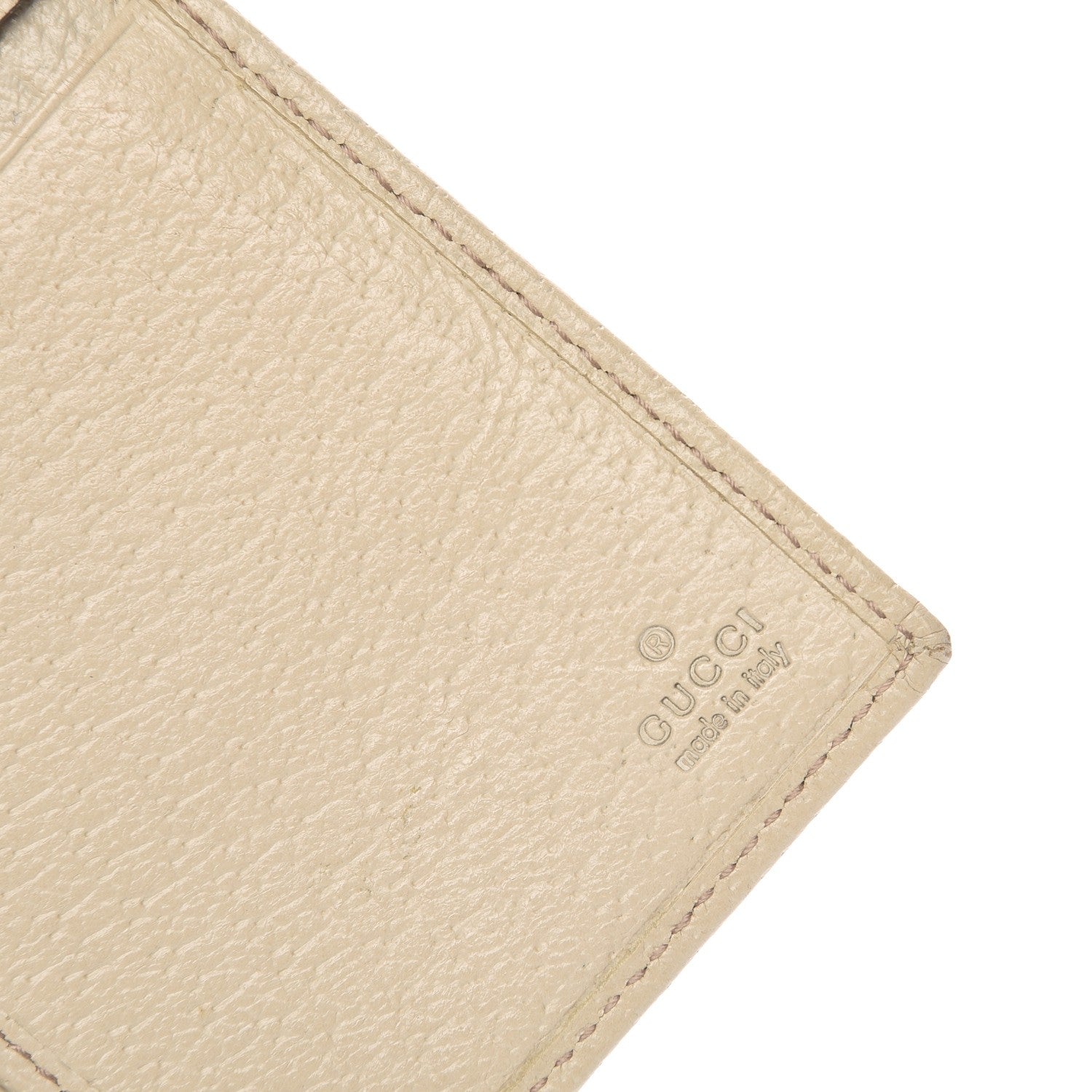 Gucci Monogram Metal Bar Chain Wallet Beige 7 of 8