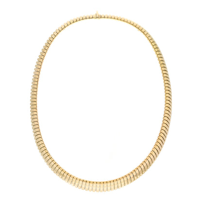 Bulgari 18K Yellow Gold Stainless Steel Tubogas Collar Necklace 1 of 3
