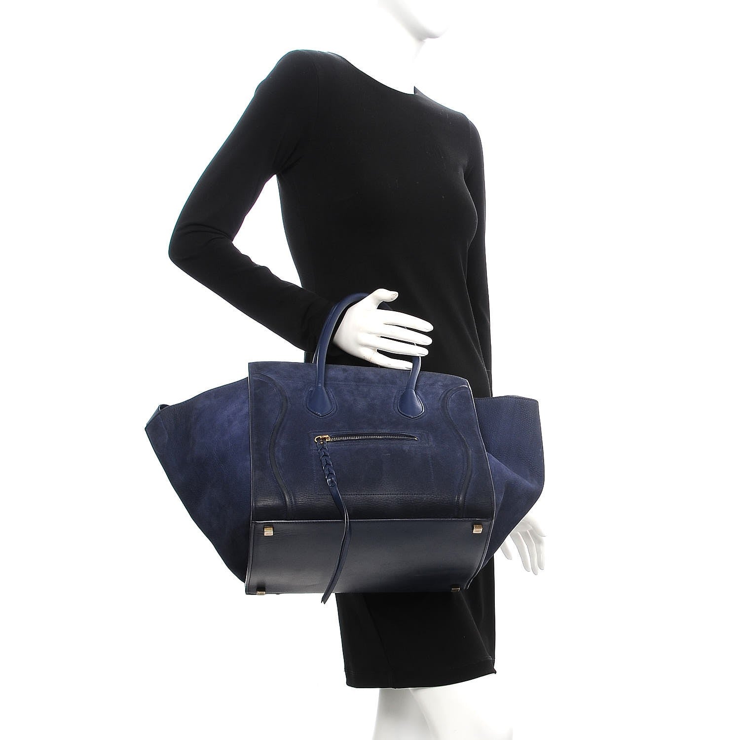Celine Nubuck Medium Phantom Luggage Midnight 2 of 20