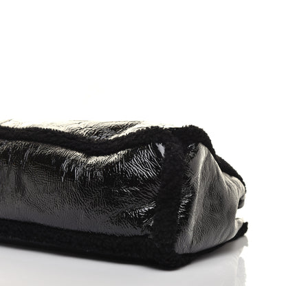 Gucci Patent Shearling Medium Soho Chain Shoulder Bag Black 7 of 9