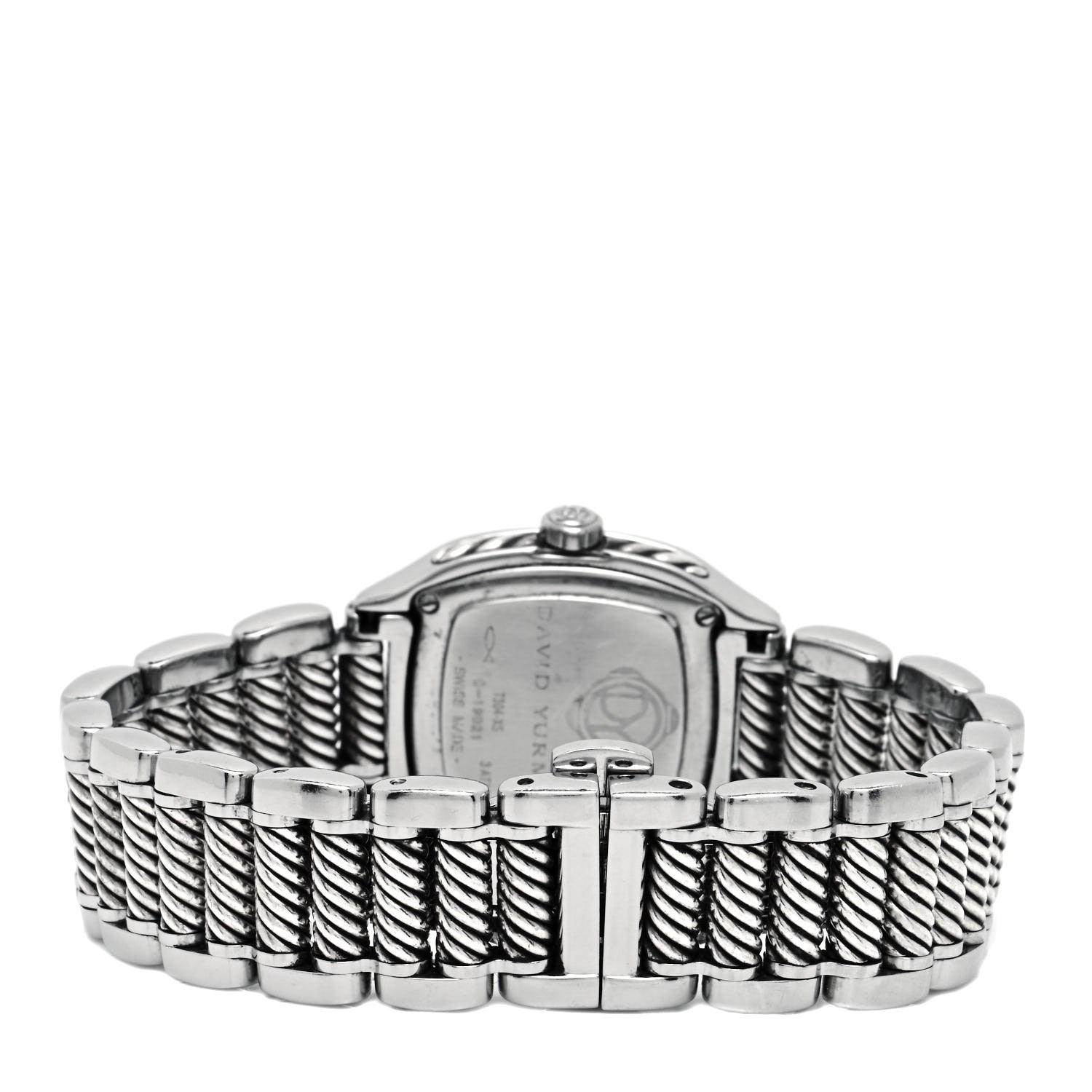 David Yurman Stainless Steel Diamond Mother of Pearl 25mm Thoroughbred Quartz Watch 3 of 5