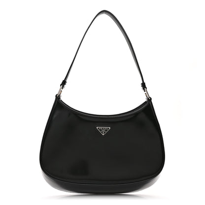 Prada Spazzolato Cleo Shoulder Bag Black 1 of 9