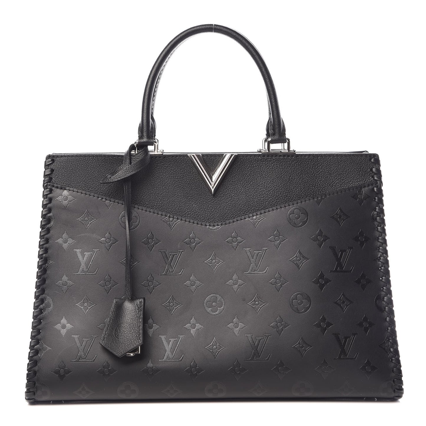 Monogram Cuir Plume Very Zipped Tote Black