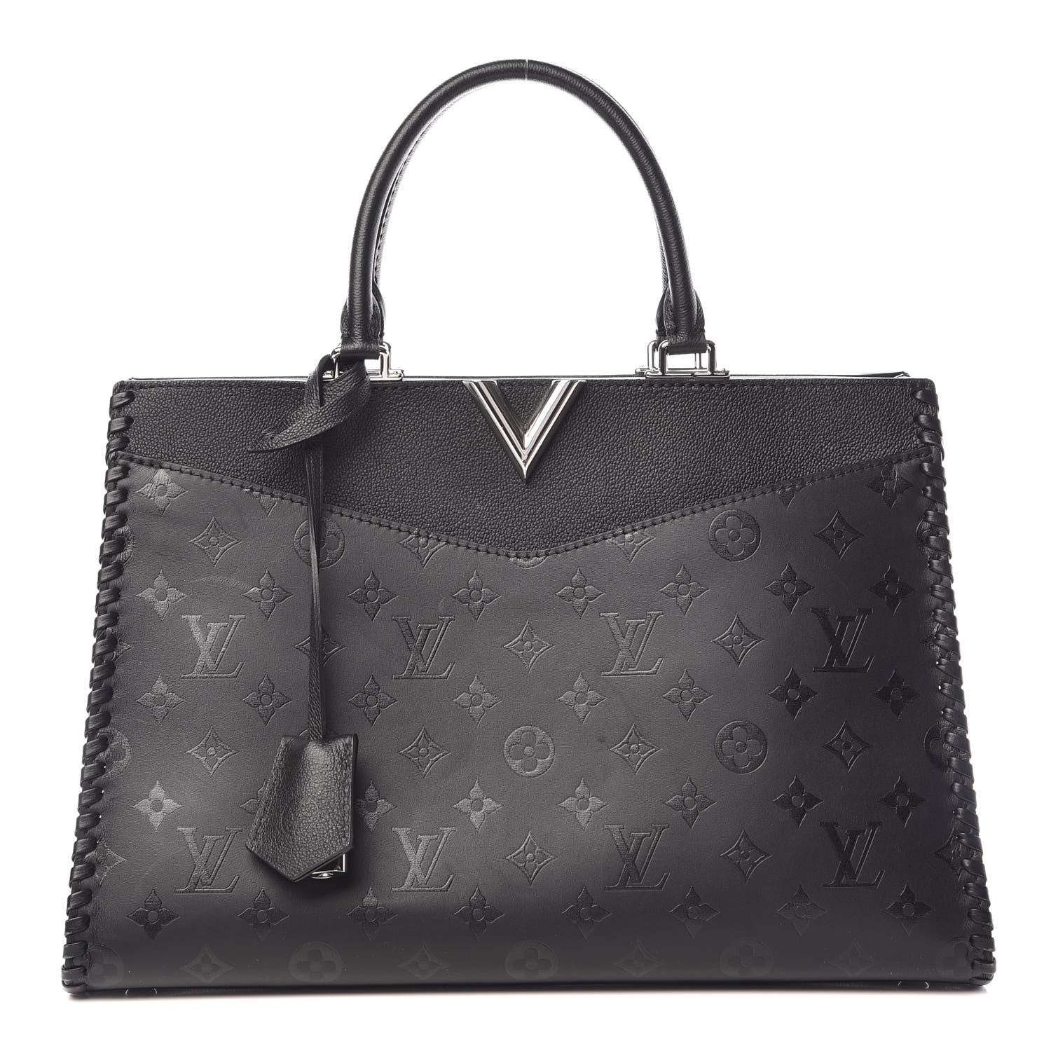 Louis Vuitton Monogram Cuir Plume Very Zipped Tote Black 1 of 7