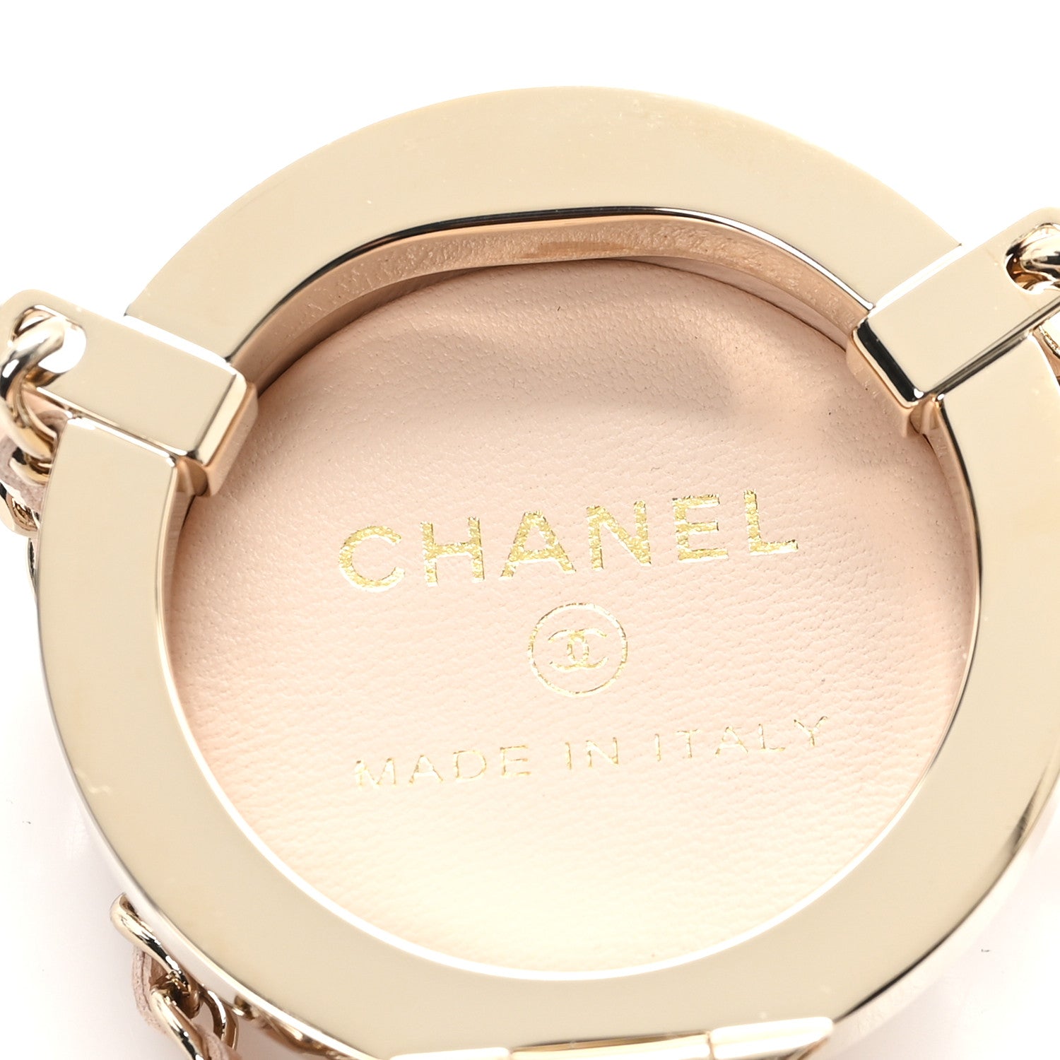 Chanel Lambskin Quilted Sphere Mini Bag Charm Beige 3 of 5