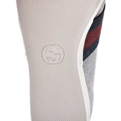 Gucci Glitter Fabric Studded Web Sneakers 38 Silver 8 of 8