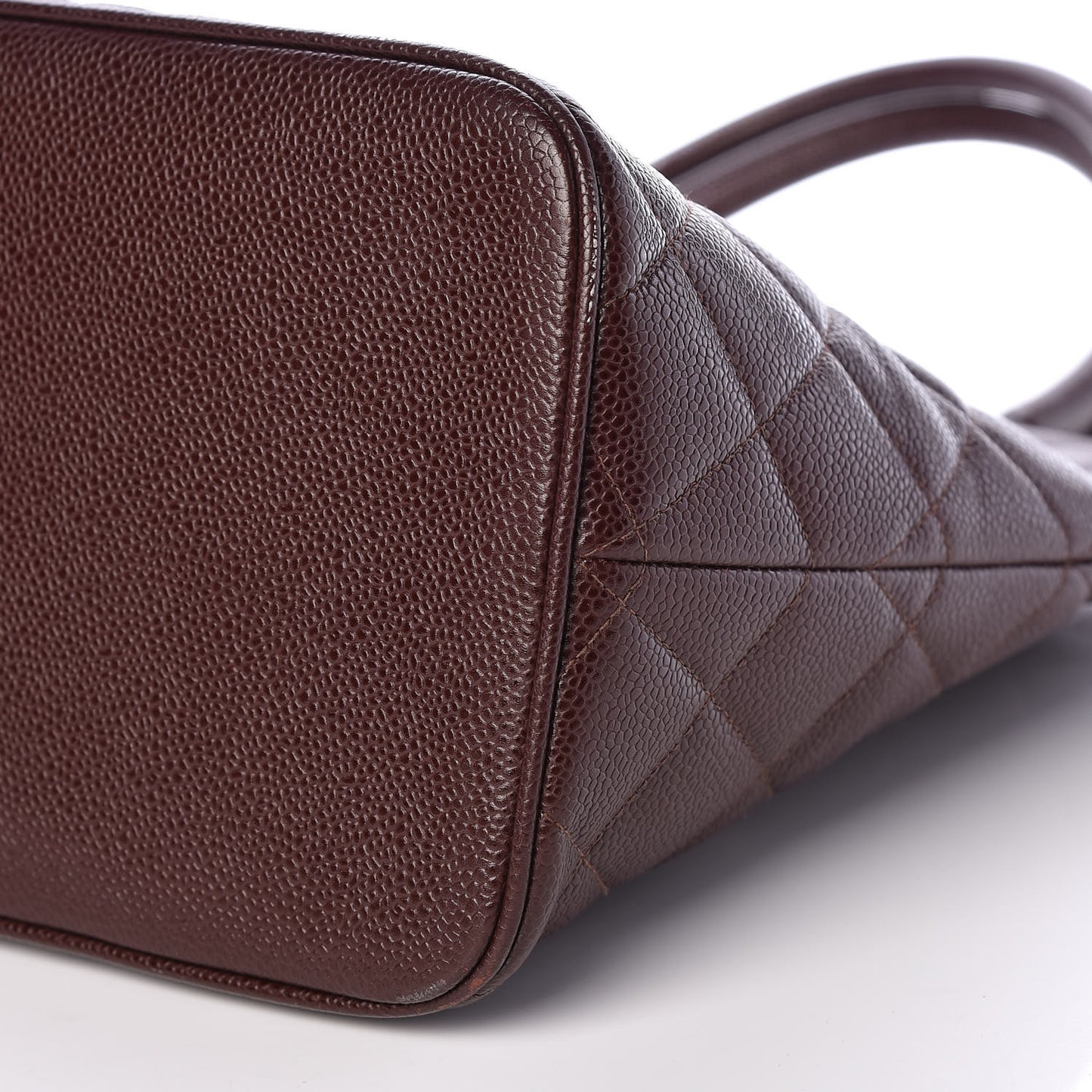 Caviar Quilted Medallion Tote Brown