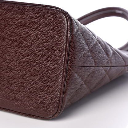 Chanel Caviar Quilted Medallion Tote Brown 9 of 13