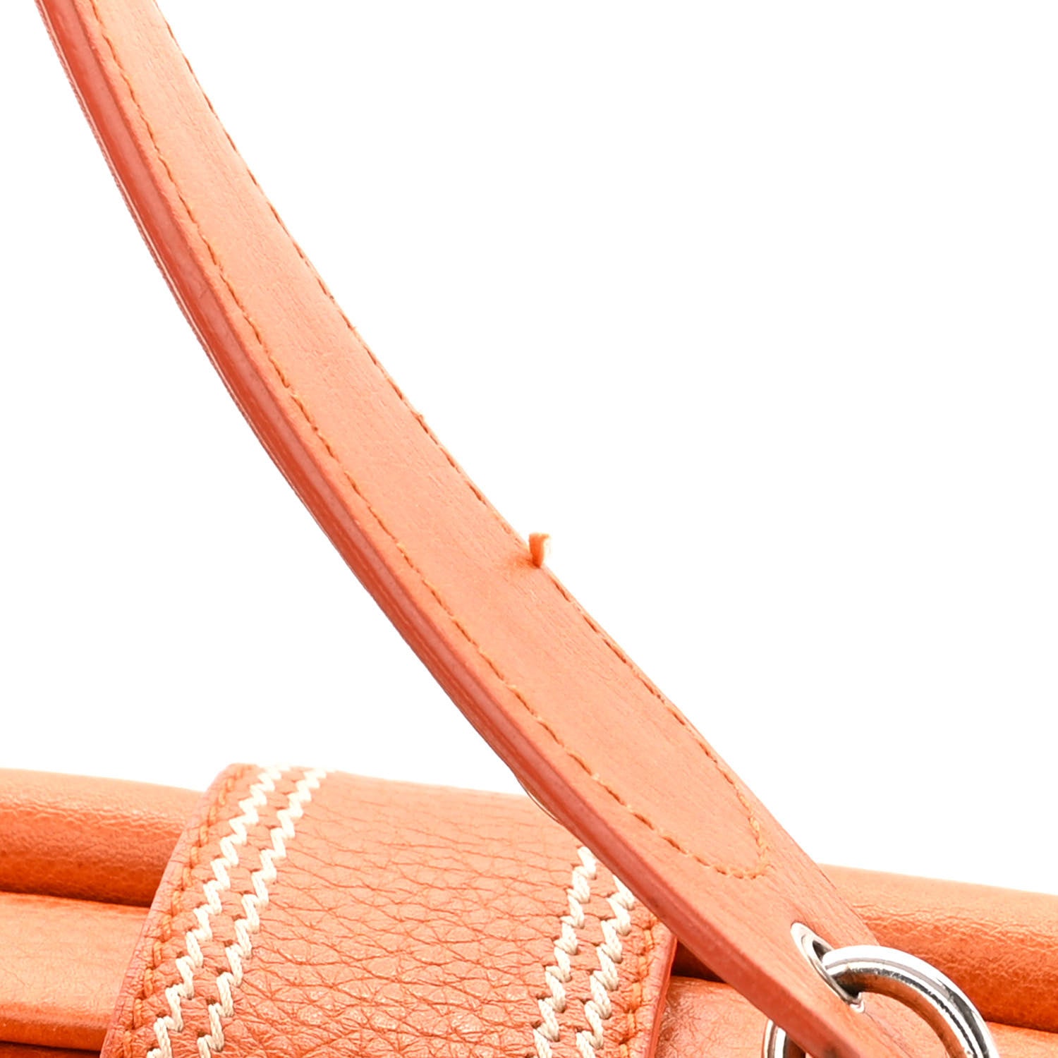 Christian Dior Grained Calfskin Frame Satchel Orange 16 of 18