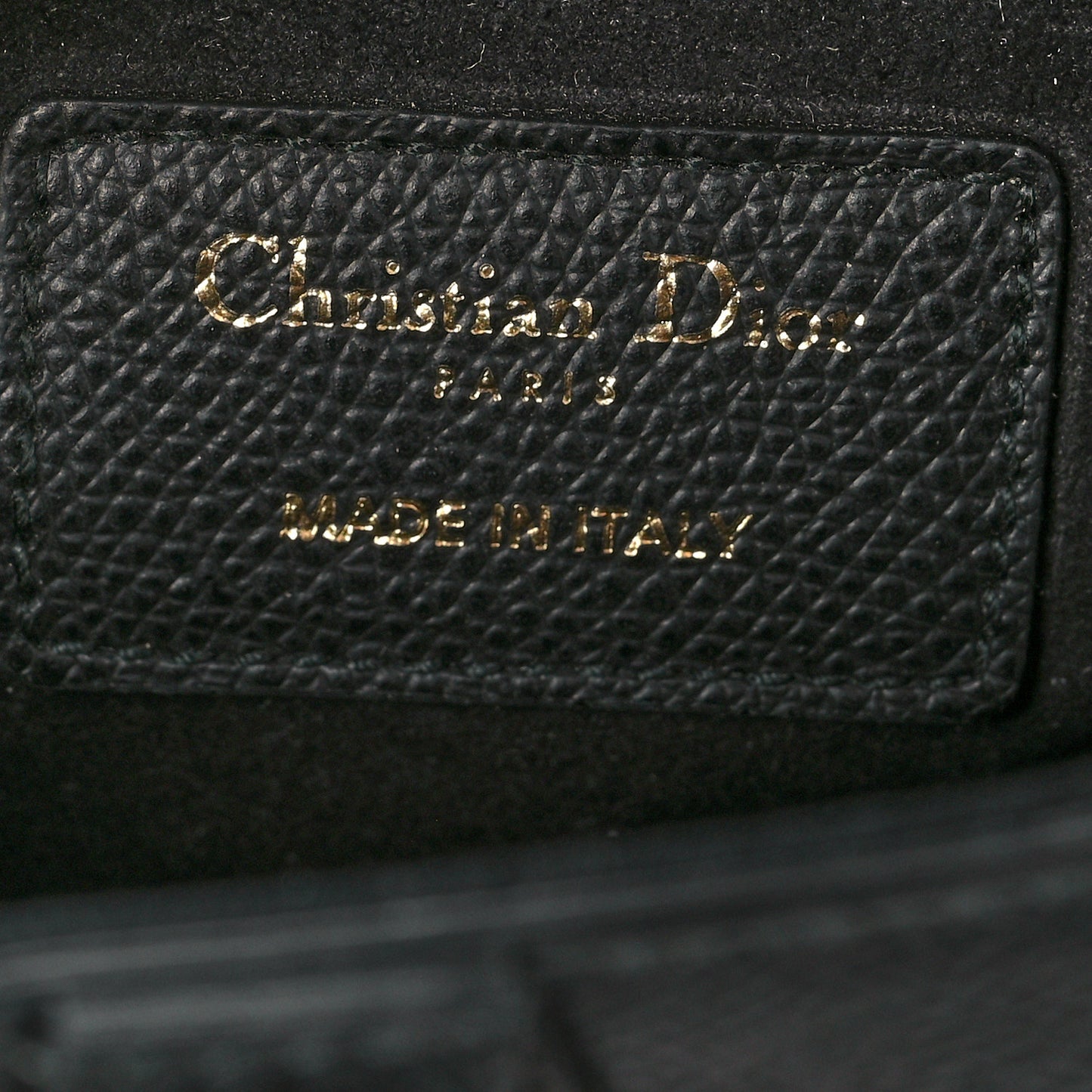 Grained Calfskin Mini Saddle Bag Black