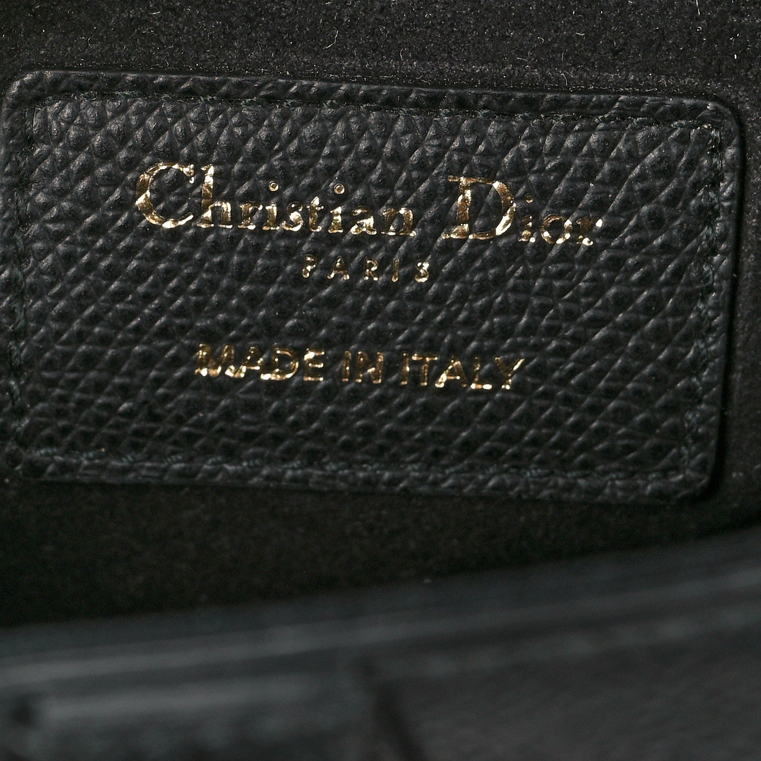 Christian Dior Grained Calfskin Mini Saddle Bag Black 6 of 11