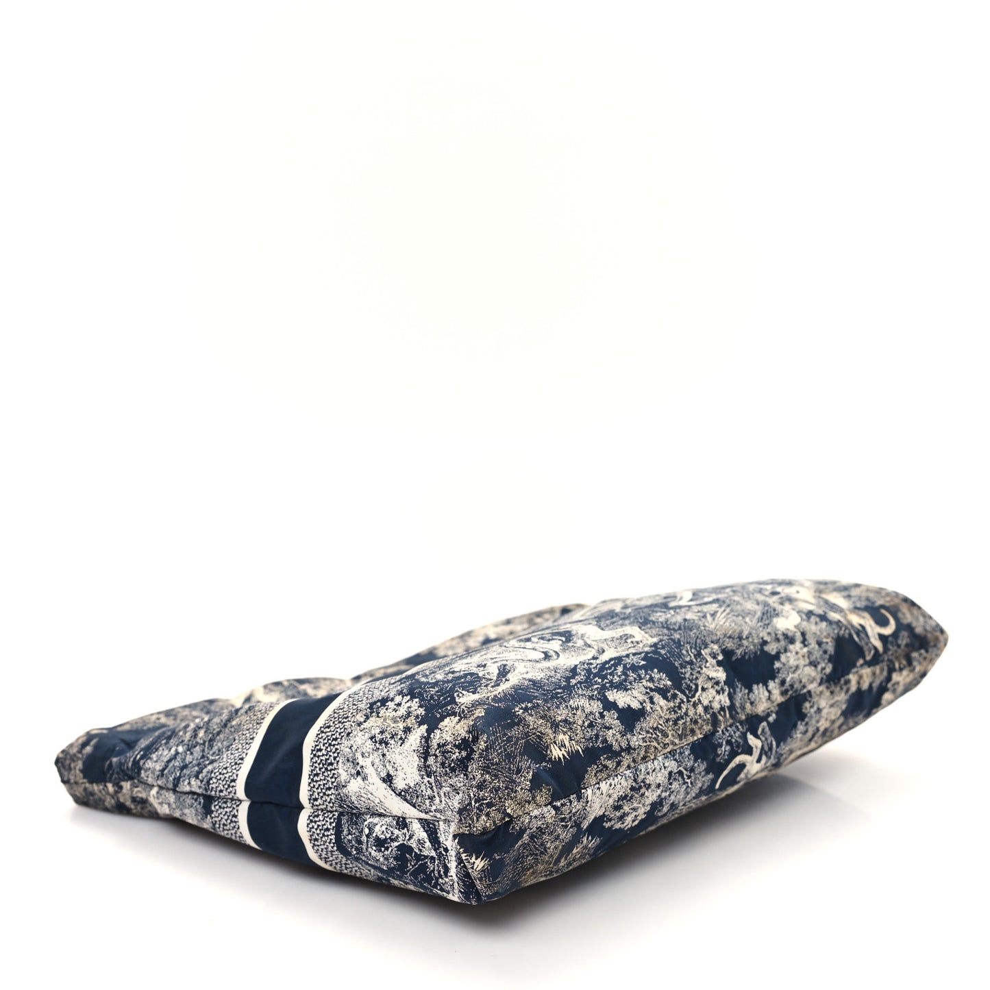 Technical Fabric Toile De Jouy Reverse Diortravel Zipped Pouch Blue Multicolor