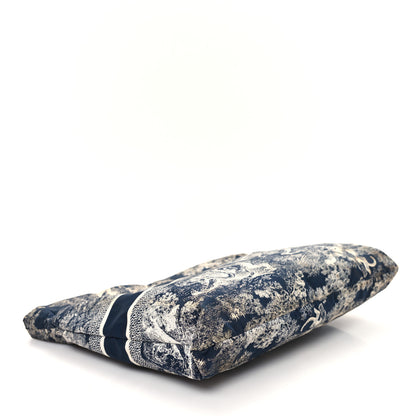 Christian Dior Technical Fabric Toile De Jouy Reverse Diortravel Zipped Pouch Blue Multicolor 4 of 10