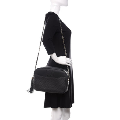 Chanel Caviar Quilted Large Coco Tassel Camera Case Black 2 of 11