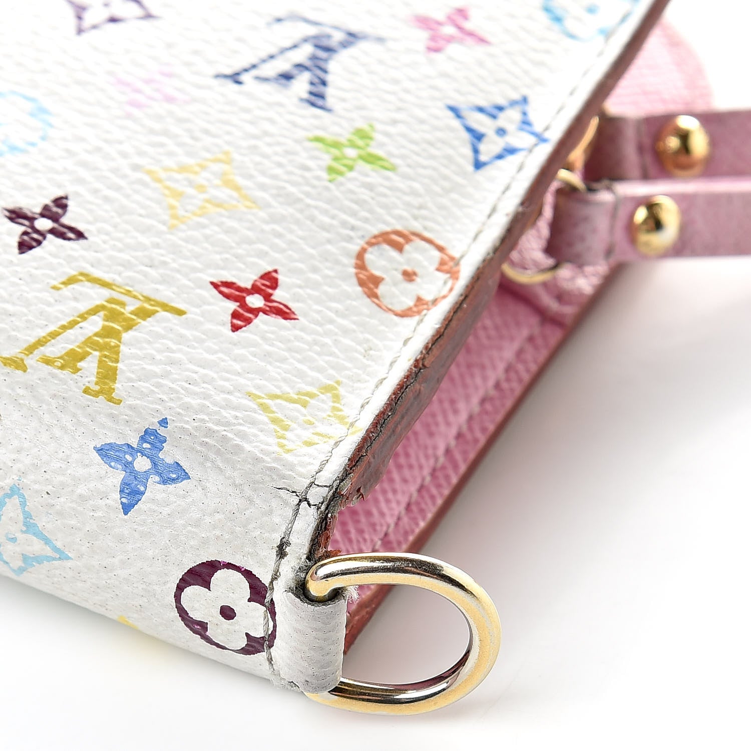 Louis Vuitton Monogram Multicolor Insolite Wallet White Litchi 14 of 18