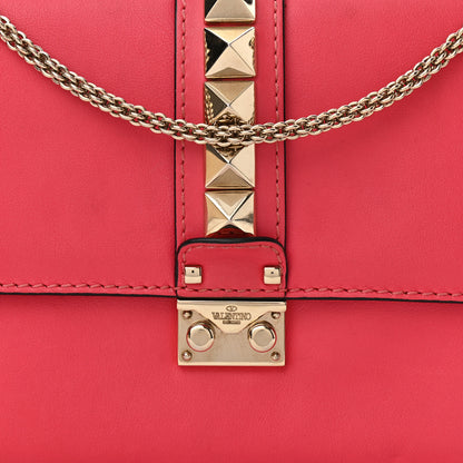 Valentino Garavani Vitello Medium Glam Lock Rockstud Flap Deep Rose 6 of 12