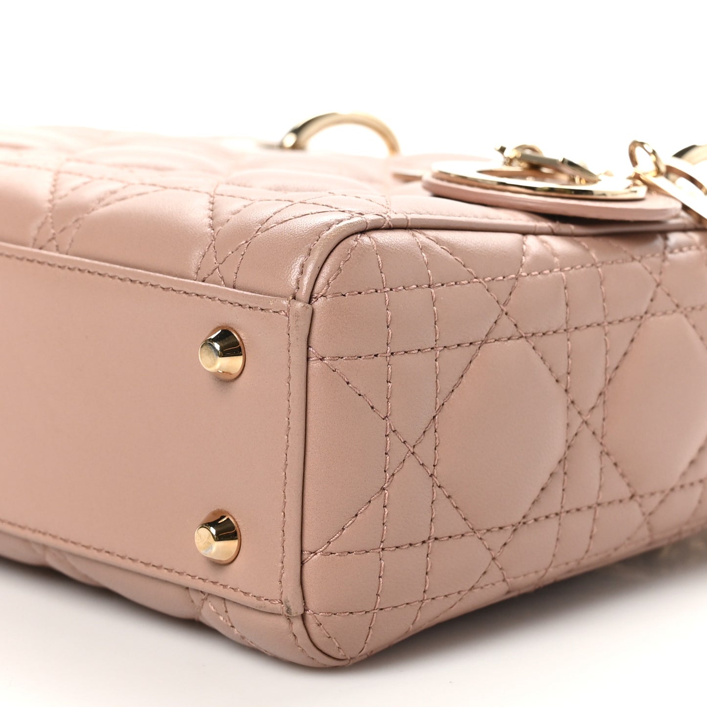 Lambskin Cannage Mini Lady Dior Blush