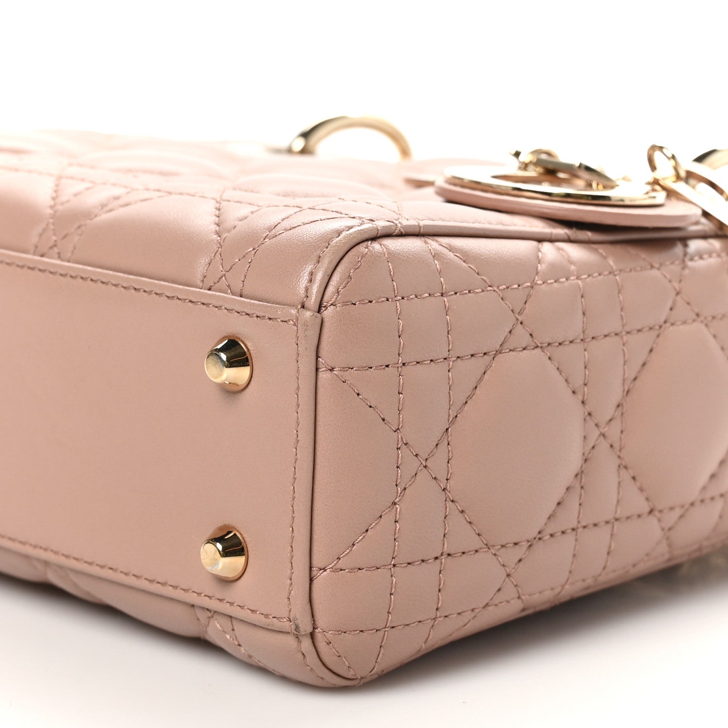 Christian Dior Lambskin Cannage Mini Lady Dior Blush 10 of 11