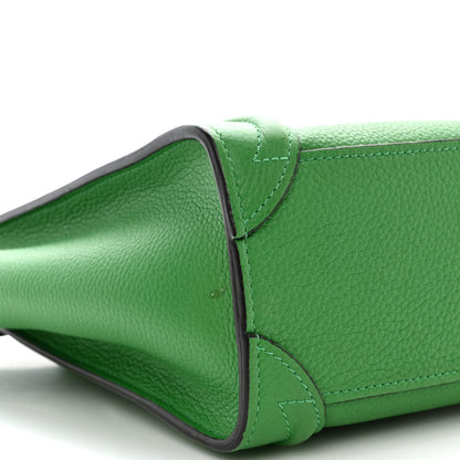 Celine Drummed Calfskin Nano Luggage Mint 10 of 11