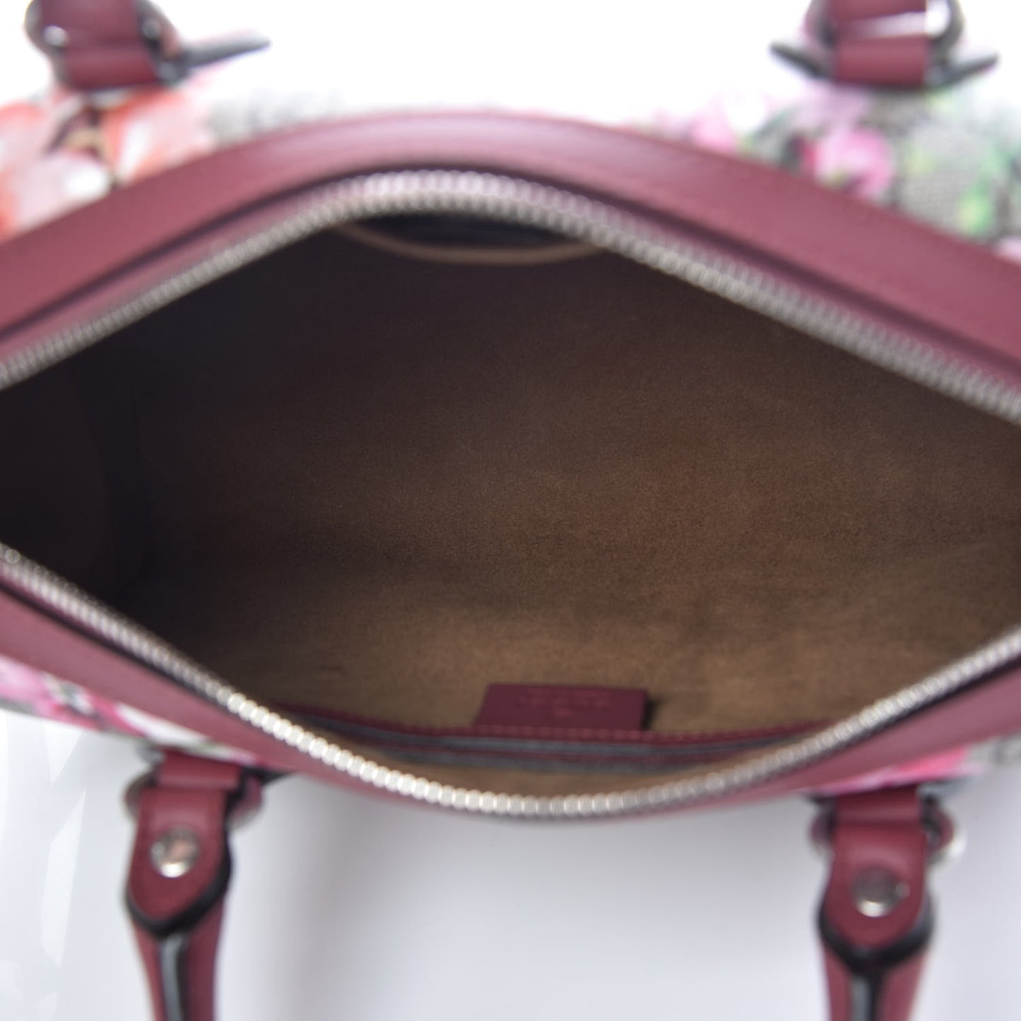 GG Supreme Monogram Blooms Small Boston Beige Multicolor Dry Rose