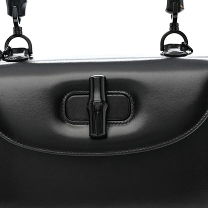 Gucci Boarded Dyana Lux Calfskin Web Monochrome Medium Bamboo 1947 Top Handle Bag Black 8 of 12