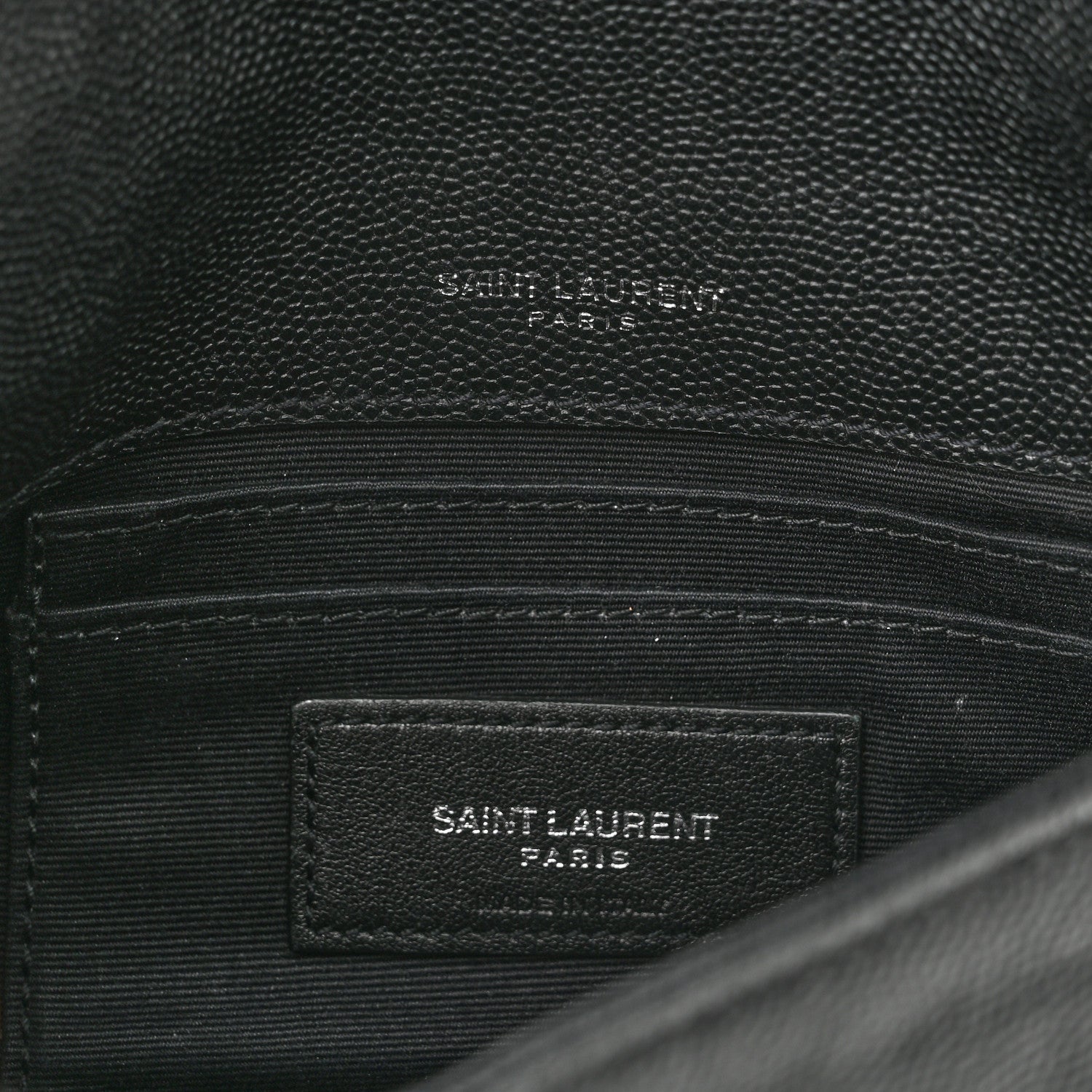 Saint Laurent Grain De Poudre Monogram Toy West Hollywood Fold-Over Bag Black 6 of 9